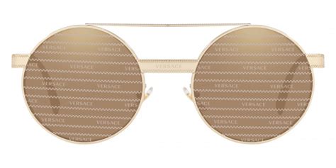 Versace™ VE2210 1252V3 52 Pale Gold Sunglasses 